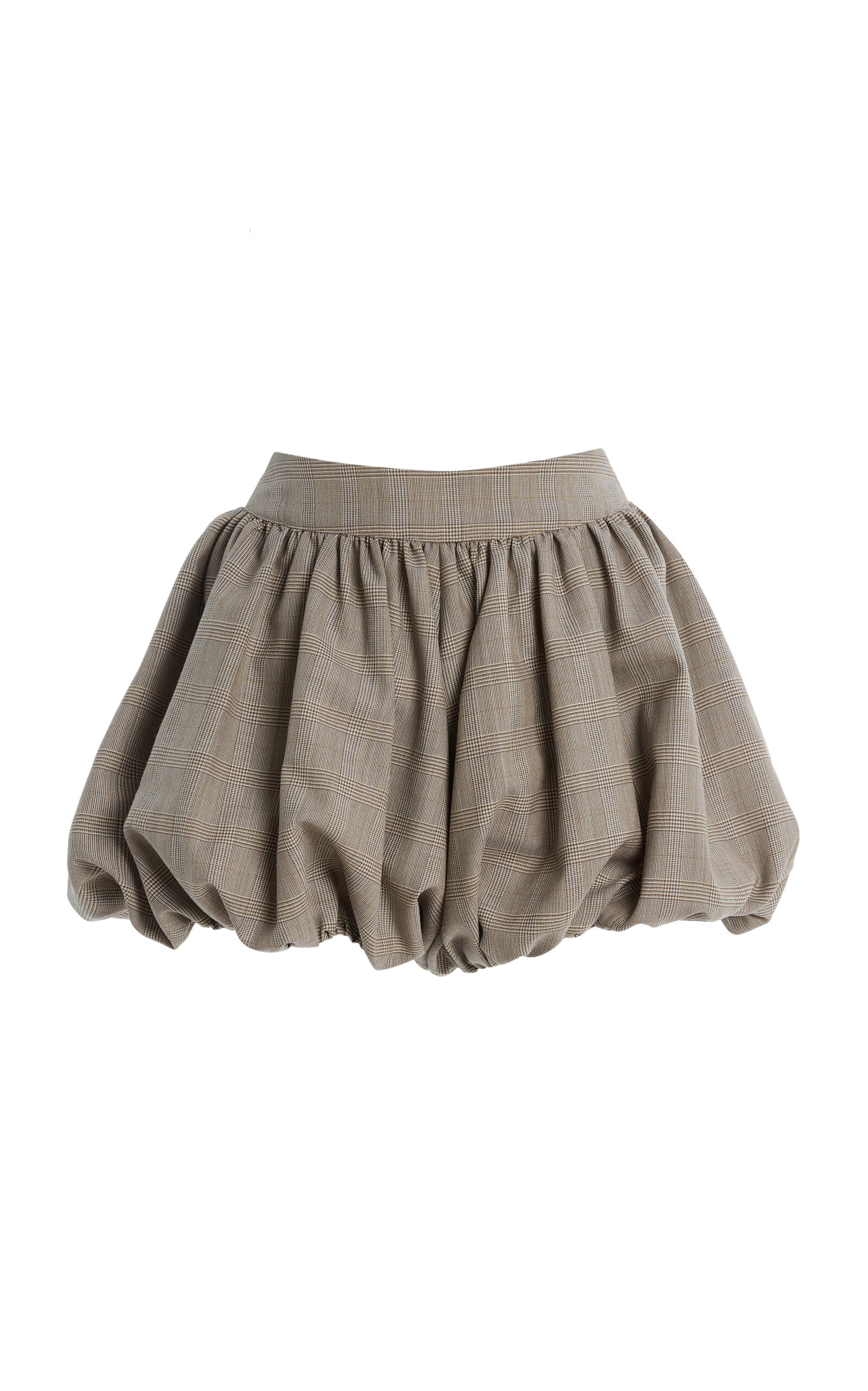 Alina Plaid Wool-Blend Bubble-Hem Shorts | Moda Operandi (Global)