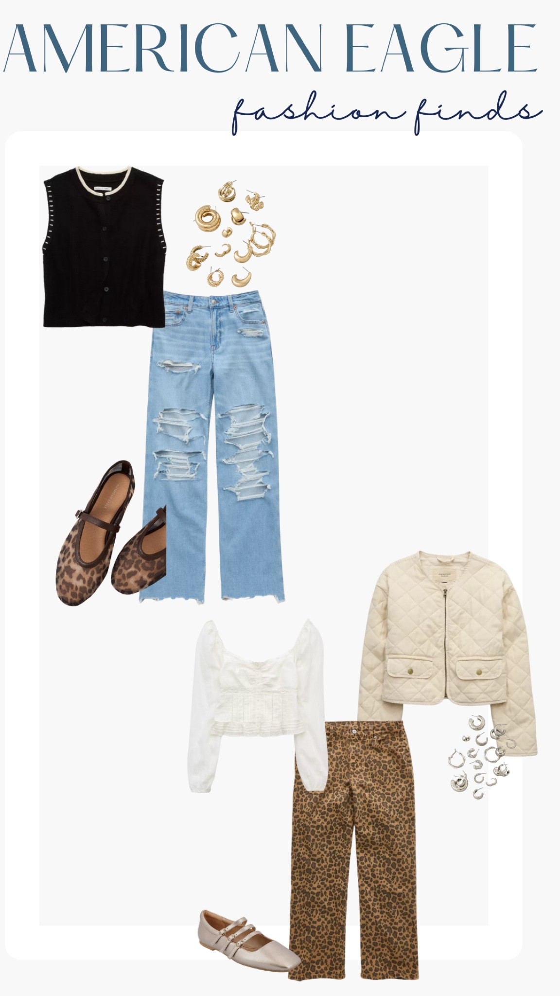 Currently American Eagle Sale! Both jeans have been a fave of mine and now finally on sale! Perfect transition to sprint! Sizing: 000 in jeans and xs in top, all run tts.  

#LTKTravel #LTKParties #LTKFindsUnder100