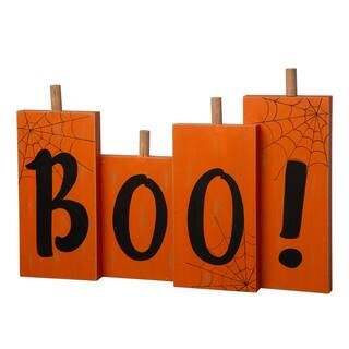 Glitzhome® 20" Halloween Wooden Boo Standing Décor | Michaels Stores