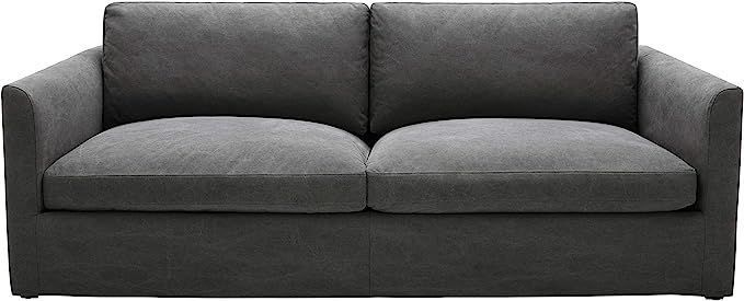 Amazon Brand – Stone & Beam Faraday Down-Filled Casual Slipcovered Sofa, 89"W, Charcoal Grey | Amazon (US)
