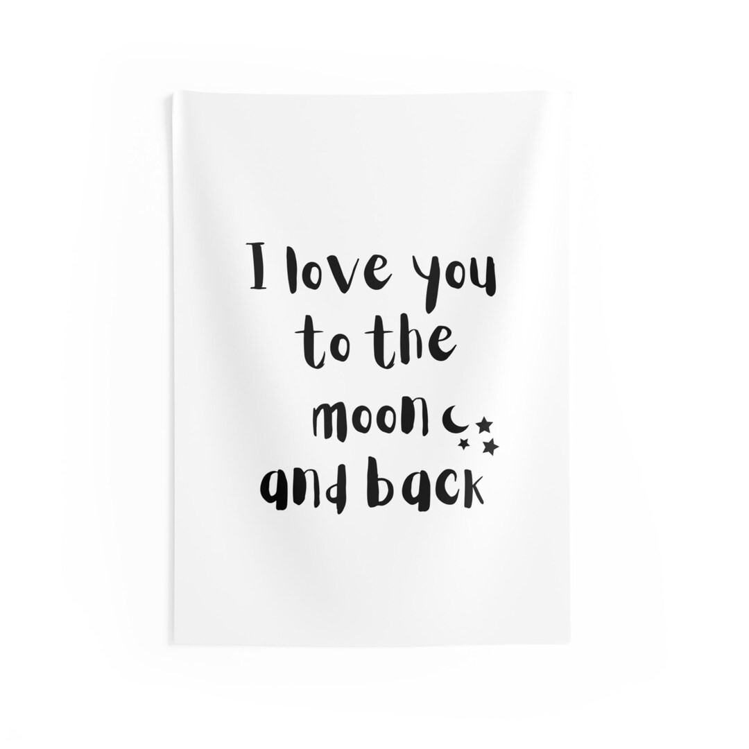 I Love You to the Moon and Back Indoor Wall Tapestry - Etsy | Etsy (US)