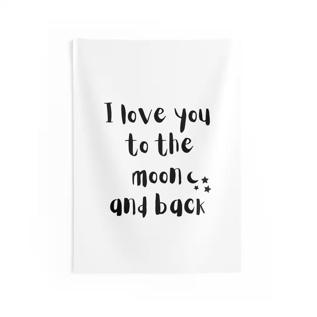 I Love You to the Moon and Back Indoor Wall Tapestry - Etsy | Etsy (US)