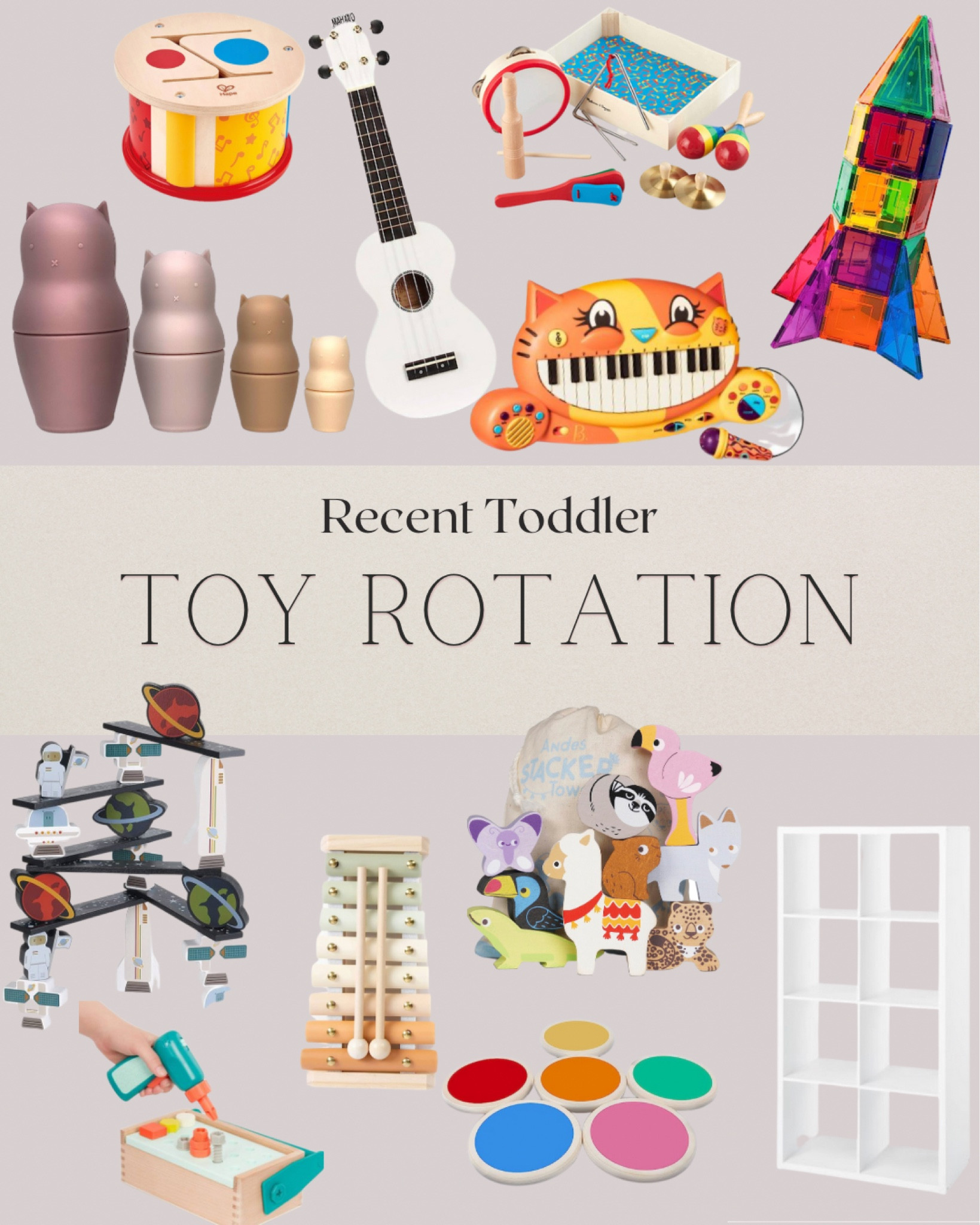 Here is everything from my recent toy rotation video I shared. #toddlertoys #toyrotation #toyorganizarion #playroom

#LTKkids #LTKhome #LTKfamily