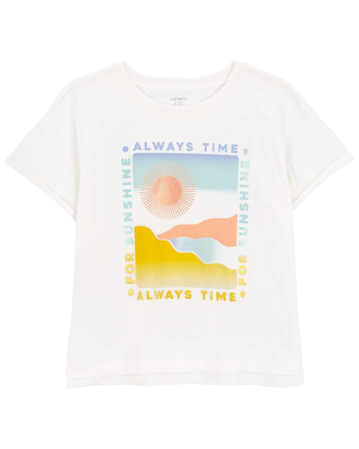 White Kid Always Time For Sunshine Tee | carters.com | Carter's