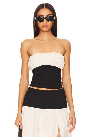 Lovers and Friends x Anja Dujaković Mac Tube Top in Black & Ivory from Revolve.com | Revolve Clothing (Global)