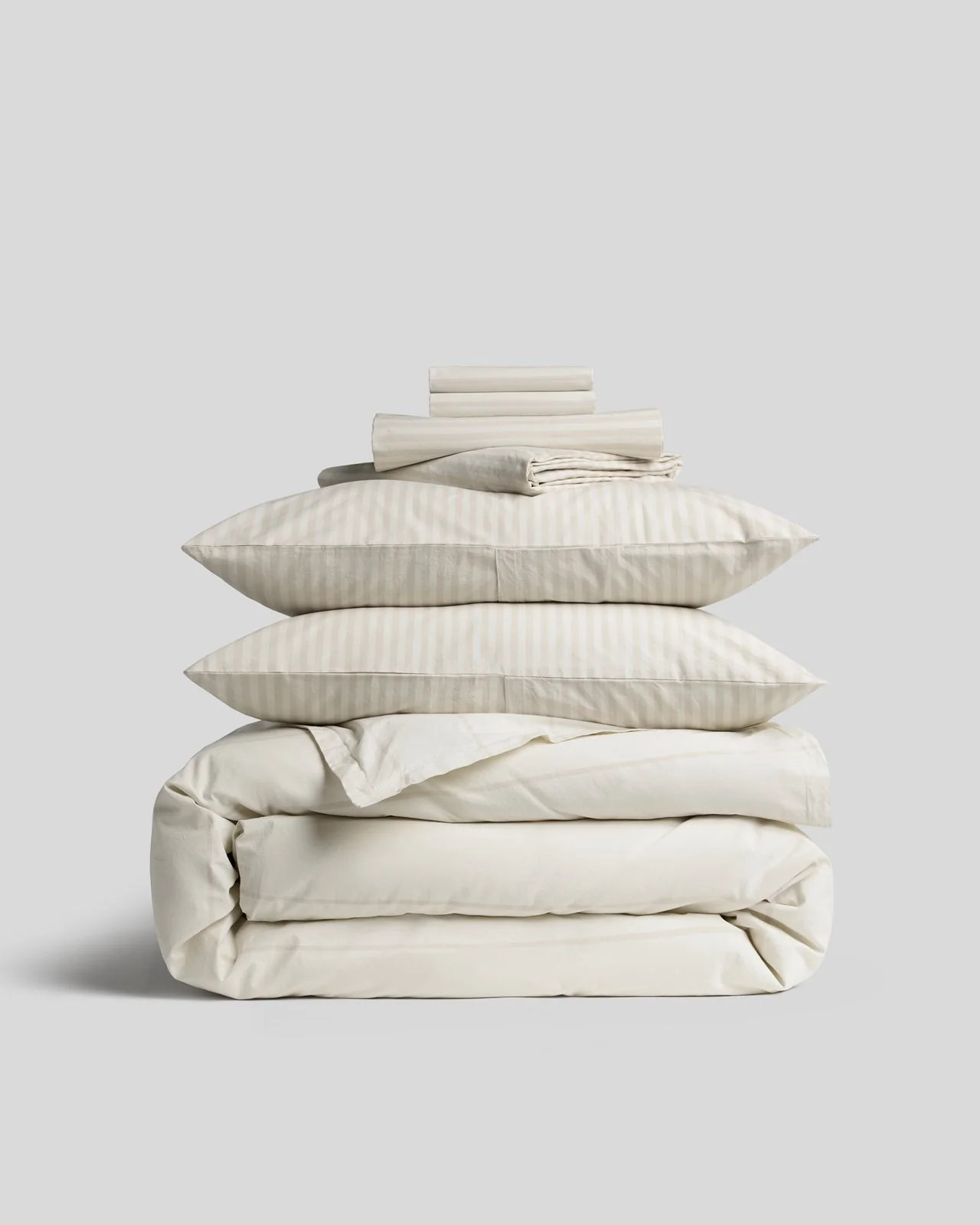 Percale Bundle - Bone Stripe F/Q | Parachute