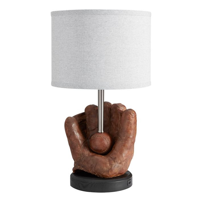 Baseball Table Lamp with USB | Pottery Barn Teen