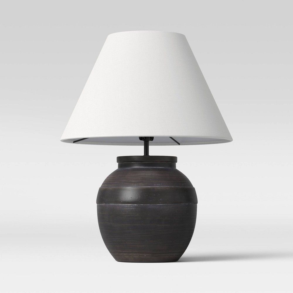 Large Ceramic Table Lamp Black (Includes LED Light Bulb) - Threshold | Target
