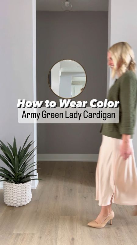 How to wear color- Army green cardigan! Wearing a small! 

#LTKstyletip #LTKfindsunder100 #LTKSeasonal