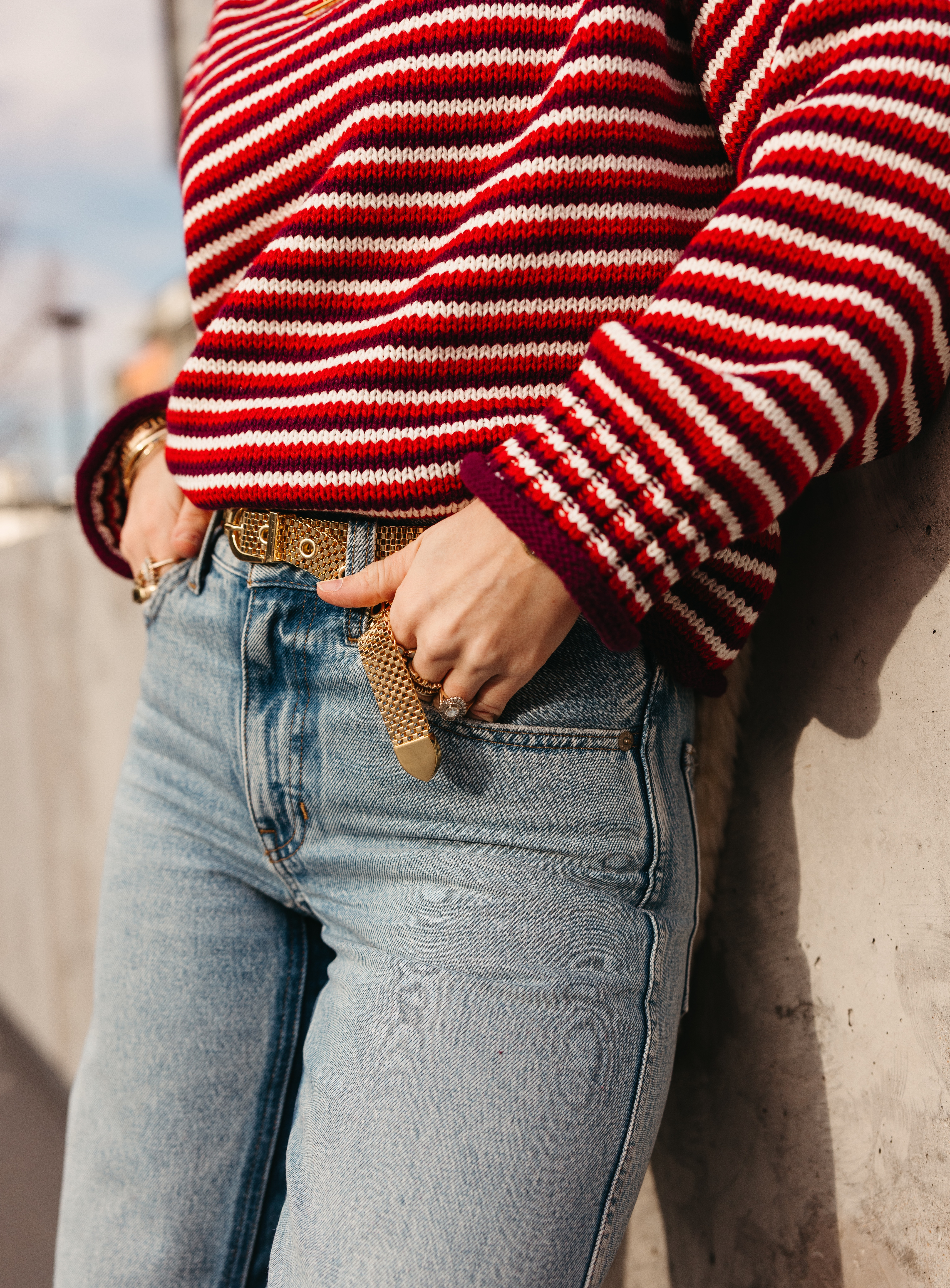 Seeing stripes in J.Crew 💌 Viral roll neck sweater is back in new colors! @j.crew #ad 

 

#LTKootd