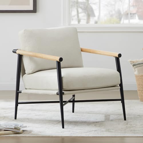 Watson & Whitely Mid Century Modern Accent Chair, Upholstered Lounge Armchair with Metal Frame & ... | Amazon (US)