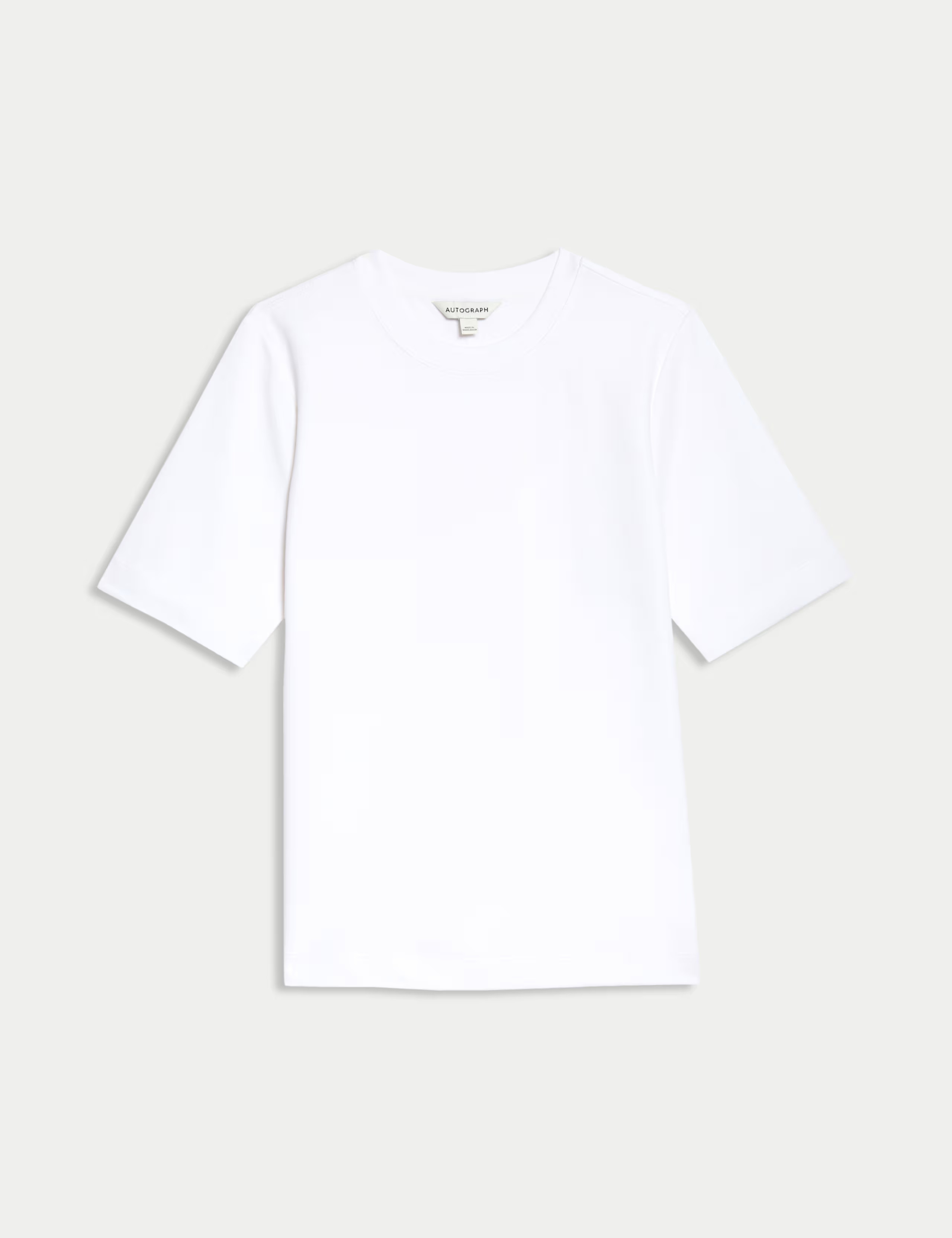 Cotton Rich Crew Neck T-Shirt | Autograph | M&S | Marks & Spencer (UK)
