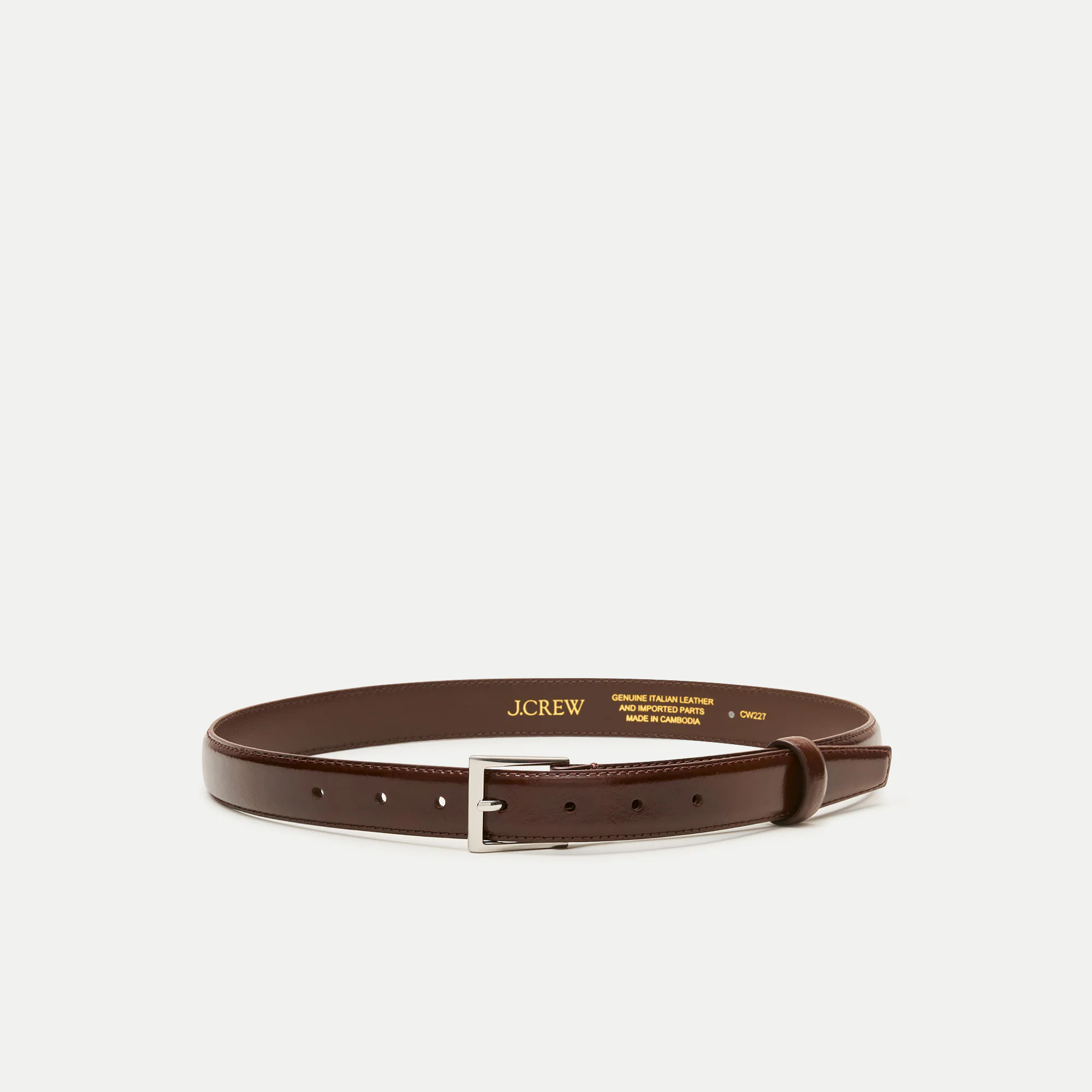 Berkeley mid belt in Italian leather | J. Crew US
