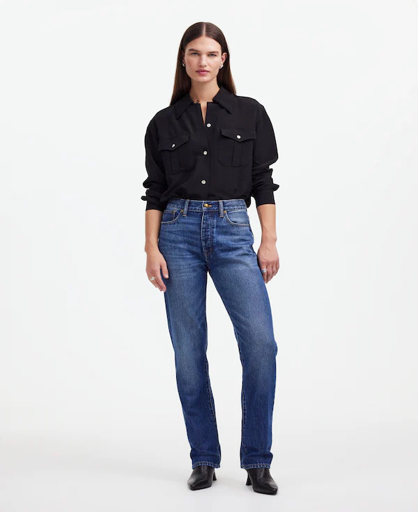 Alexa Chung for Madewell High-Rise Straight Jean in Allendale Wash | Madewell | Madewell