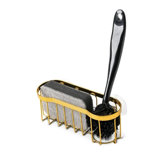 Thyme & Table 3 Piece Caddy and Brush Set, Gold | Walmart (US)