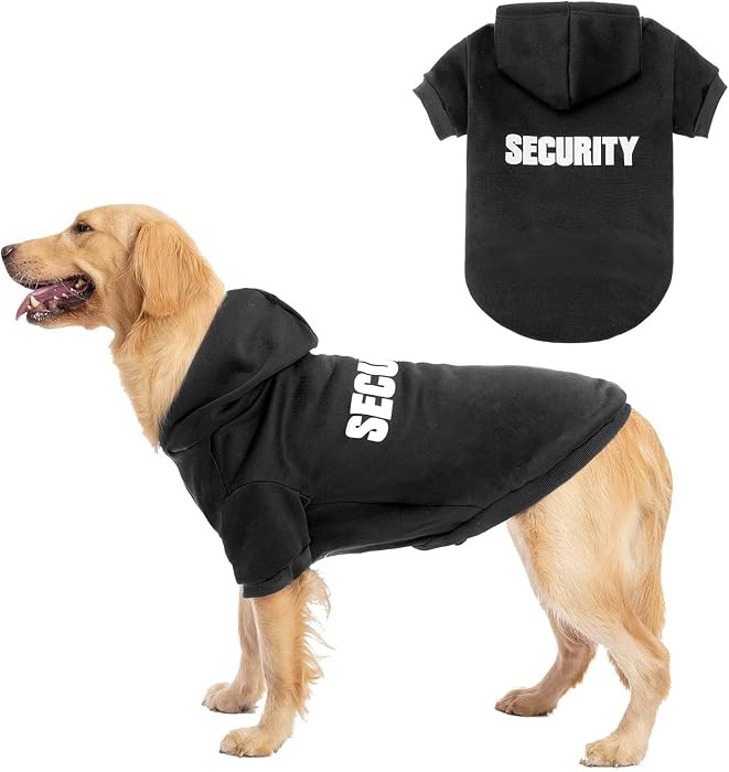 BINGPET Security Dog Hoodies Puppy Sweater Cold Weather Dog Coats Soft Brushed Fleece Pet Clothes... | Amazon (US)