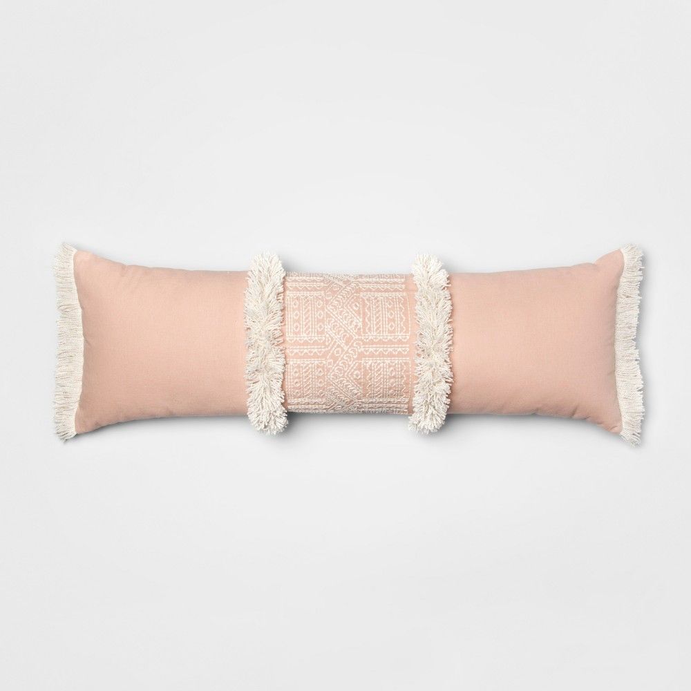 Pink Tufted Oversized Oblong Throw Pillow (36""x12"") - Opalhouse | Target