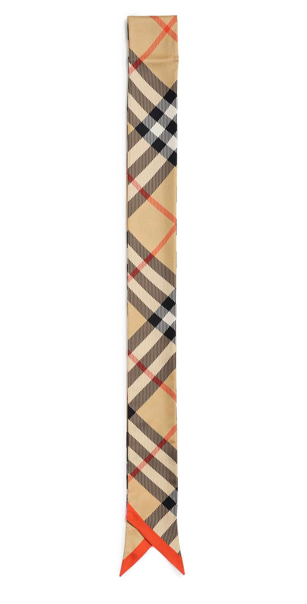 Burberry Large Vintage Reverse Lining Silk Skinny Scarf Sand One Size | Shopbop