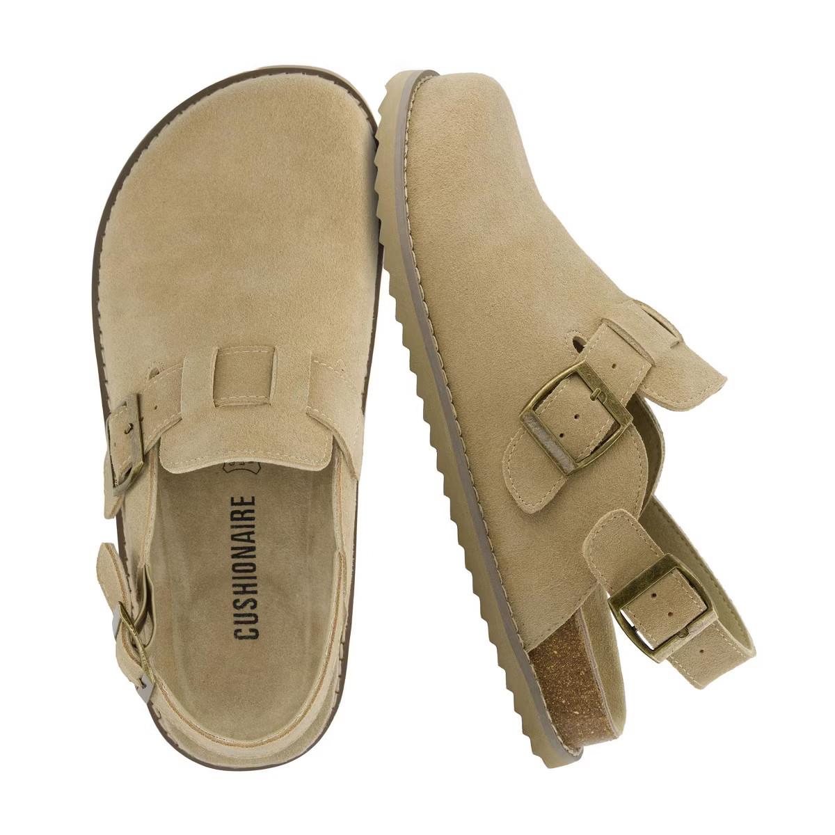 CUSHIONAIRE Brooklyn Women's Suede Clogs - Adjustable Slingback Clog Sandal with Buckle, Memory F... | Target