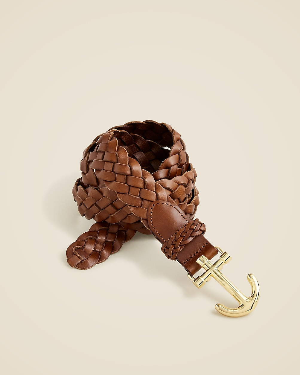 Anchor-buckle belt in Italian leather | J. Crew US