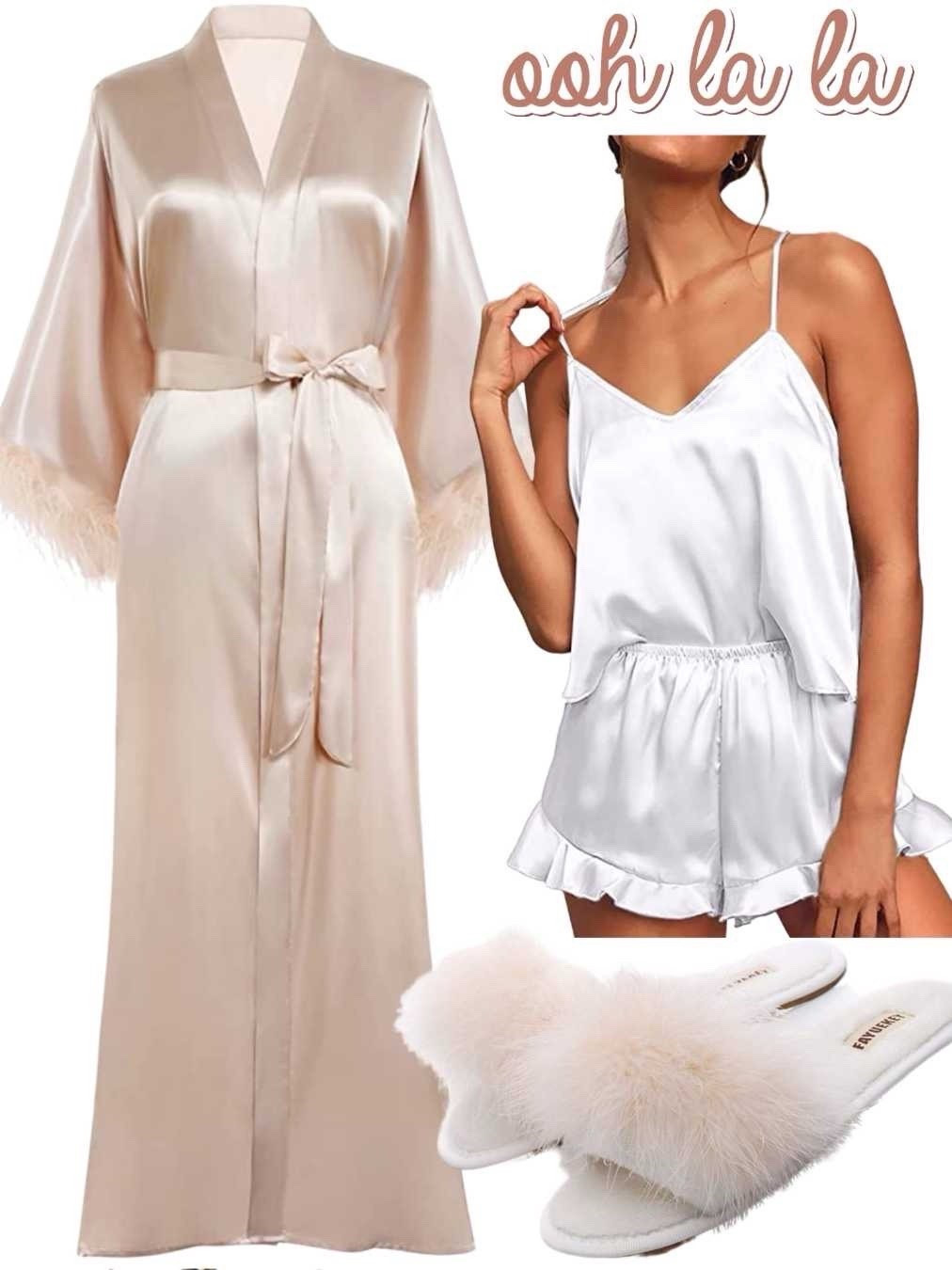 Affordable bridal shower gifts for the honeymoon and beyond. 

#amazon #bridalaccessories #bridalrobe #slippers #bridallingerie

#LTKWedding #LTKSeasonal