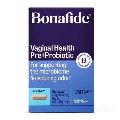 Bonafide Vaginal Health Pre + Probiotic Capsules - Clairvee - Relieves Odor, Itching & Discharge - 1 Month Supply | Target