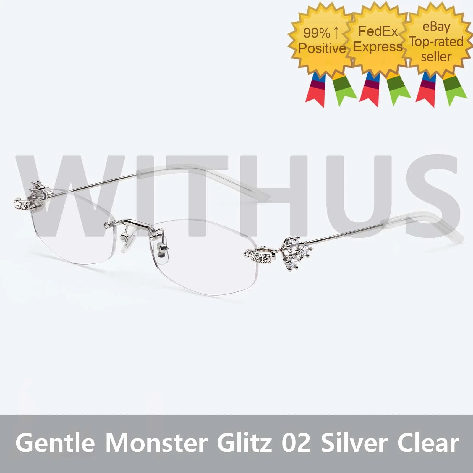 Gentle Monster 2025 Jewelry Collection Glitz 02 Silver Clear / 100% Authentic | eBay US