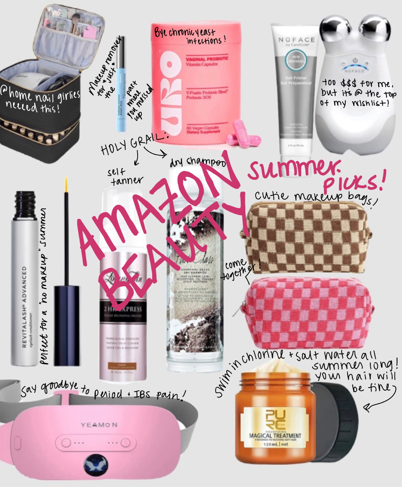 Amazon summer beauty picks! 
#beauty #skincare #wellness #antiaging #makeup #selftan #dryshampoo #supplement 

#LTKGiftGuide #LTKunder50 #LTKFind