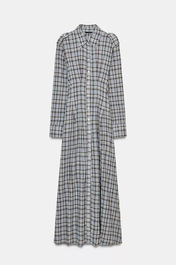 ROBE CHEMISE À CARREAUX | Zara US