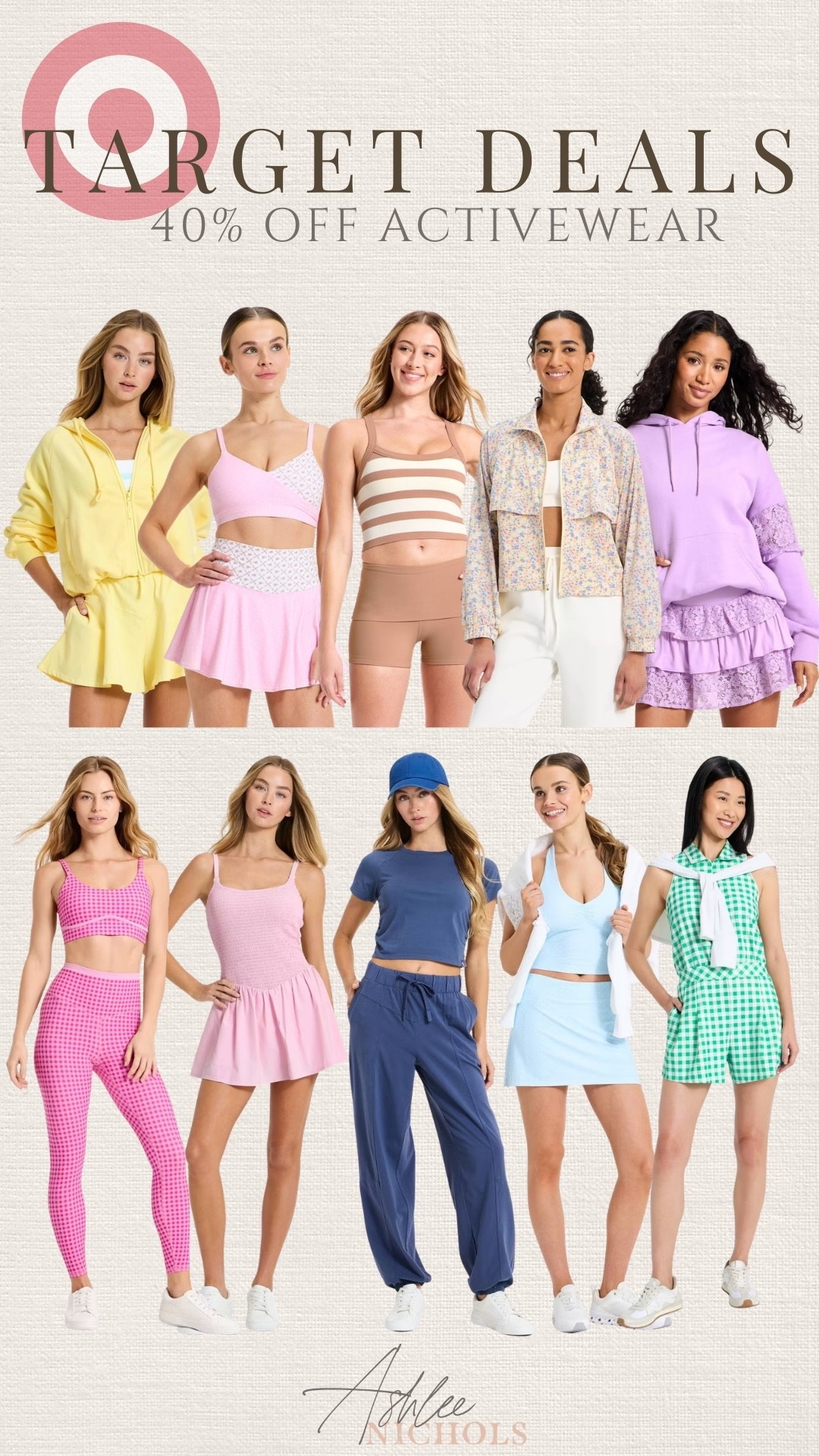 40% off Target activewear today only!

Athleisure, matching set,
Sports bra, spring style, active dress 

#LTKActive #LTKSaleAlert #LTKSeasonal