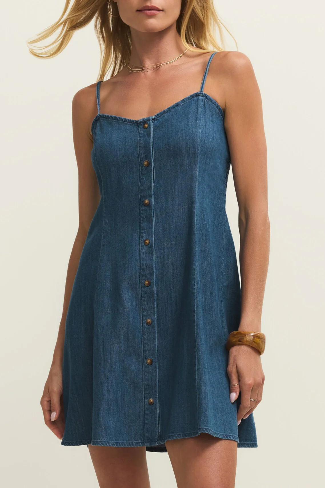 Angel Eyes Denim Mini Dress | South Moon Under