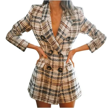USSUMA Women Jacket - Women s Coat Dressy Long-Sleeved Coat Trendy Basic Jackets Fall Teen Zipper Ou | Walmart (US)