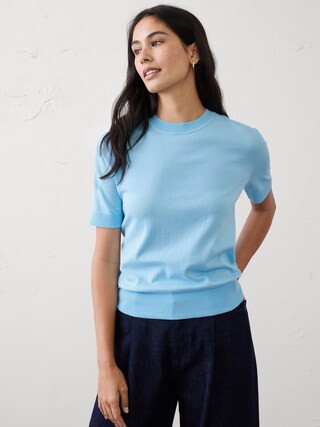 Forever Short-Sleeve Sweater | Banana Republic Factory