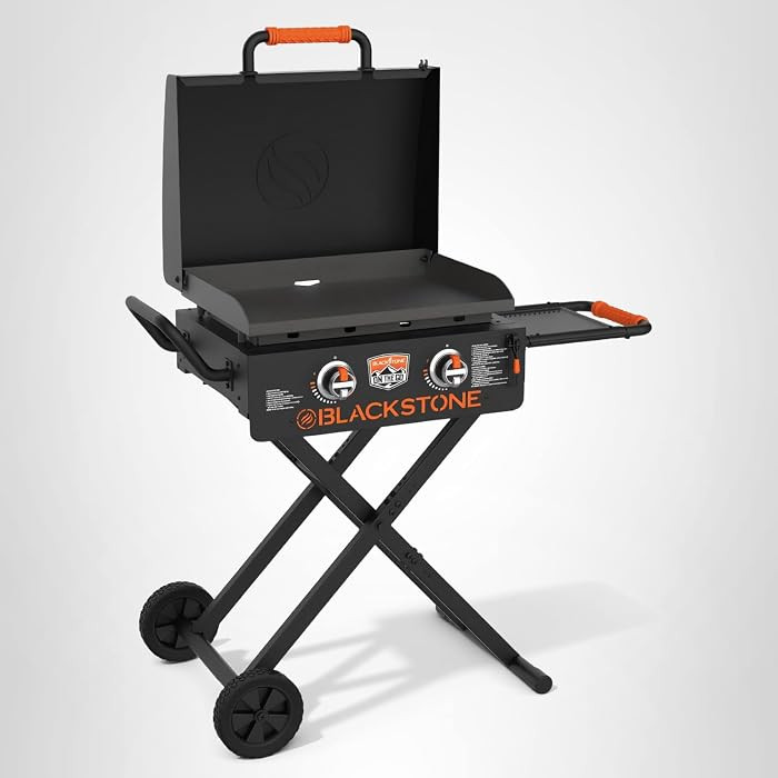 Blackstone 2350 On-the-Go 22\u201d Omnivore Flex-Fold Griddle with Locking Hood, Powder Coated St... | Amazon (US)