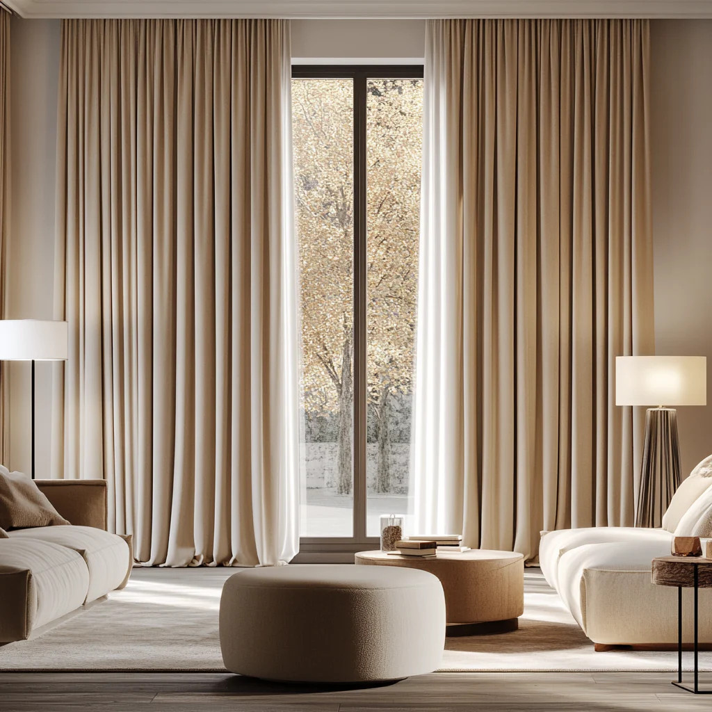 Florence Linen Pinch Pleat Curtains for Living Room | LuxDrape