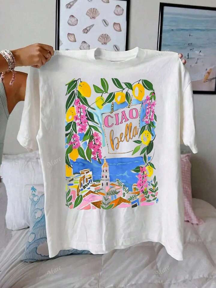 Oversized Motif T Shirt | SHEIN