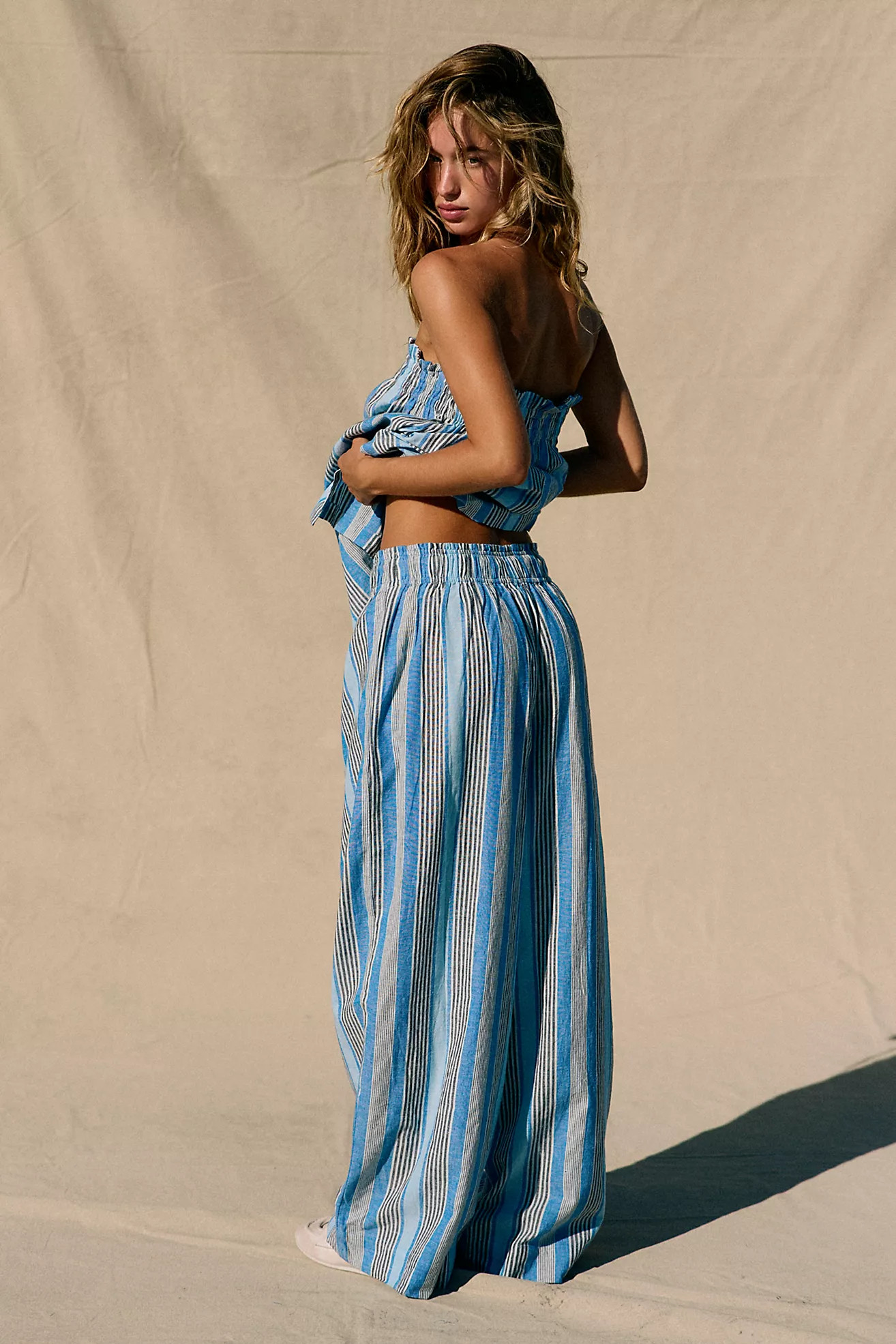 Corfu Striped Cotton-Linen Set | Free People (Global - UK&FR Excluded)