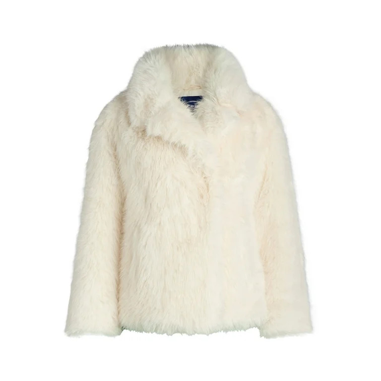 Scoop Women's Oversized Faux Fur Jacket, Sizes XS-XXL - Walmart.com | Walmart (US)