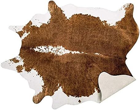 AROGAN Premium Faux Cowhide Rug 4.6 x 5.2 Feet, Durable and Large Size Cow Print Rugs, Suitable f... | Amazon (US)