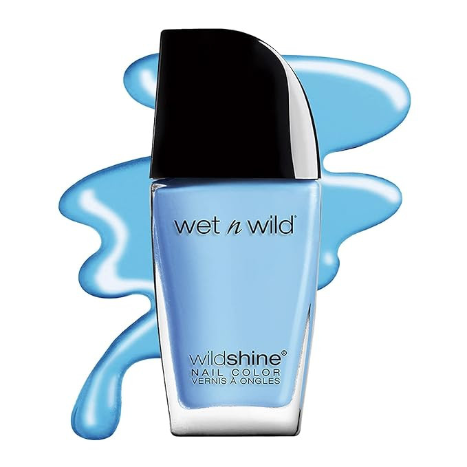 wet n wild Wild Shine Nail Polish, Light Blue Putting on Airs, Nail Color | Amazon (US)
