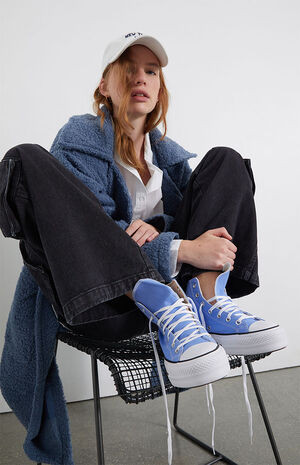 Converse Blue Chuck Taylor All Star Lift Platform High Top Sneakers | PacSun