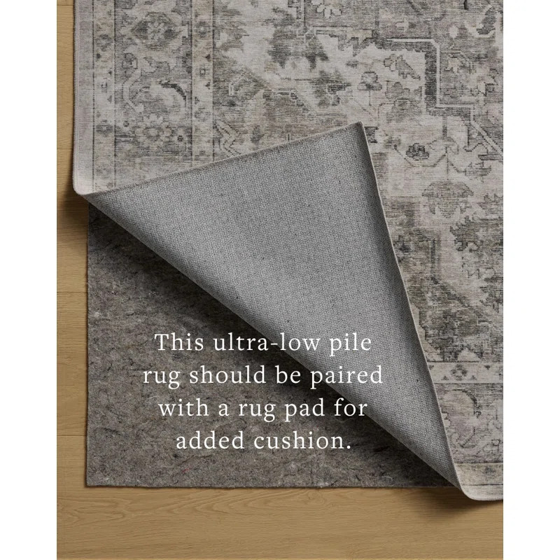 Amber Lewis x Loloi Machine Washable Josie Silver / Natural Area Rug & Reviews | Wayfair | Wayfair North America