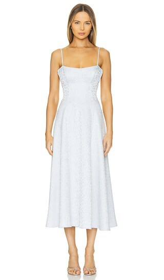 Penni Midi Dress in Baby Blue | Revolve Clothing (Global)