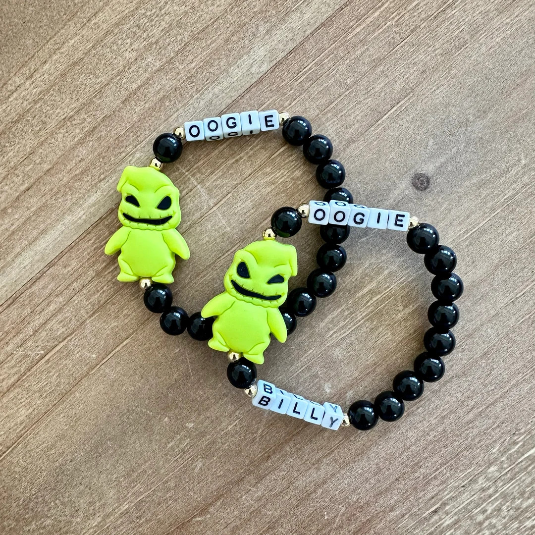 LIMITED EDITION Oogie Boogie Personalized Name Bracelet, Nightmare Before Christmas Name Bracelet... | Etsy (US)