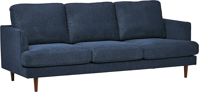 Amazon Brand – Rivet Goodwin Modern Sofa Couch, 88.6"W, Navy Blue | Amazon (US)