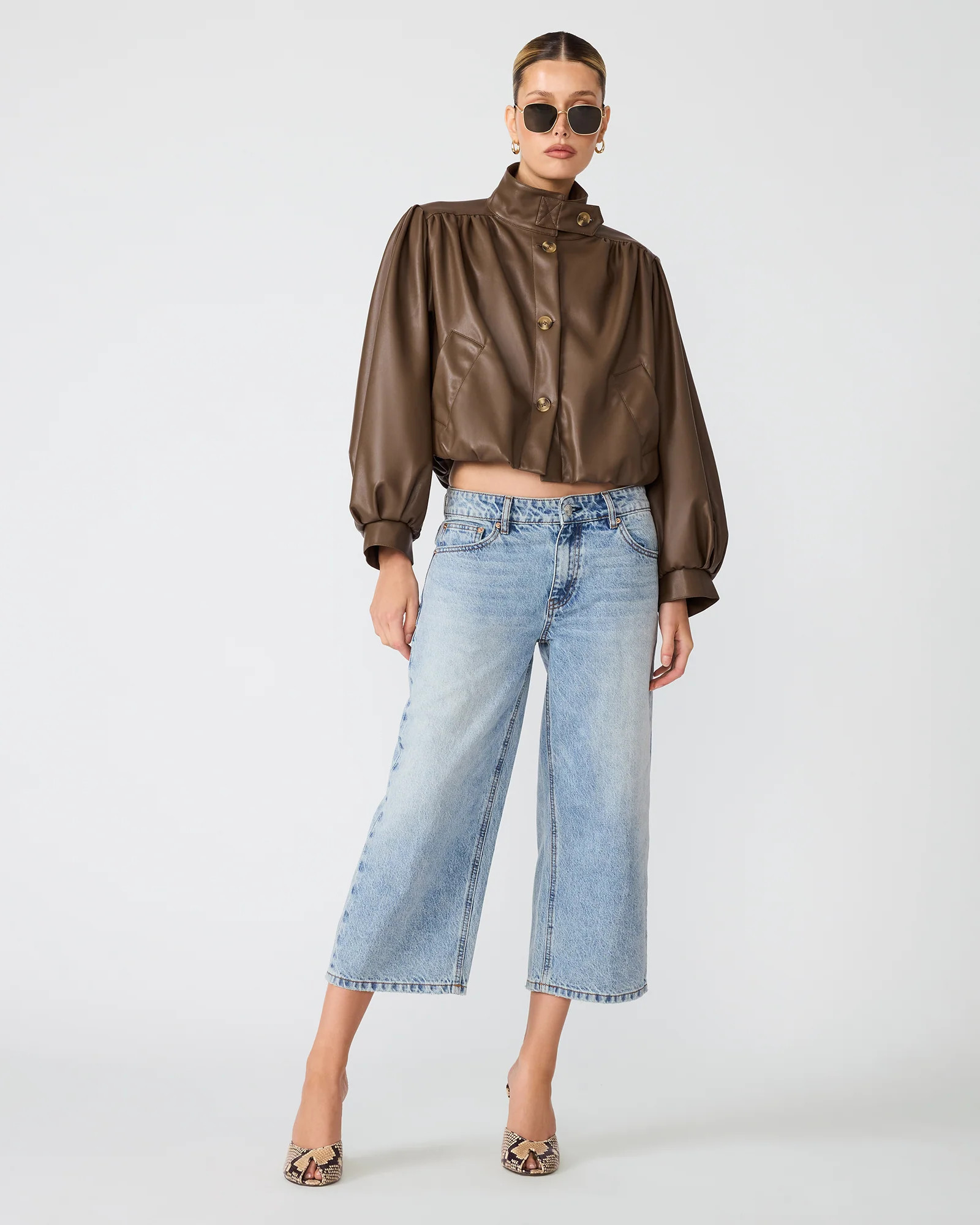 DEEDEE Coco Long-Sleeved Button-Up Collared Women's Jacket | Steve Madden (US)