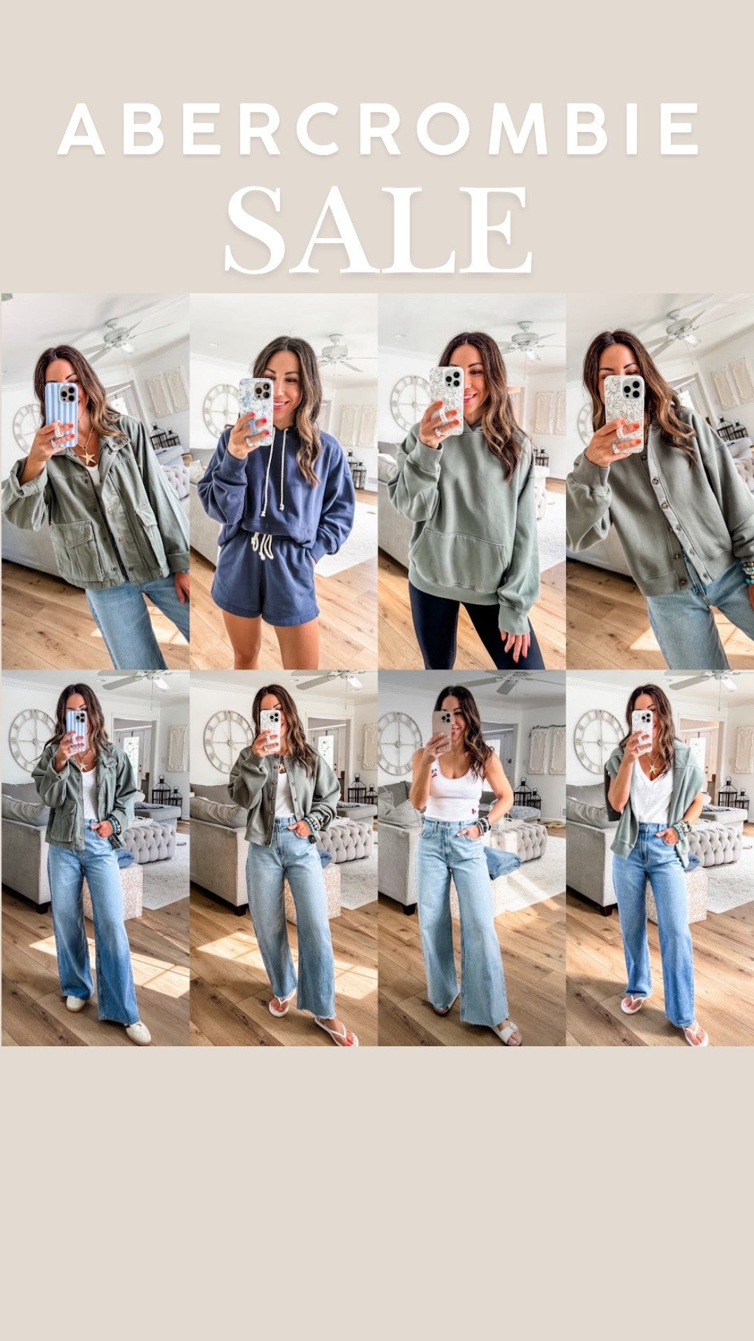 Almost everything on sale at Abercrombie @abercrombie

Wide leg jeans, 25 short (color medium). Barrel jeans, 25 short (color light). 90s high-rise 26 x-short (color light wash). Hoodie medium. Cardigan small. Fall jacket small. Leggings small. Sandals TTS. Sneakers size down half. Tank small.

#LTKOver40 #LTKPetite #LTKSaleAlert