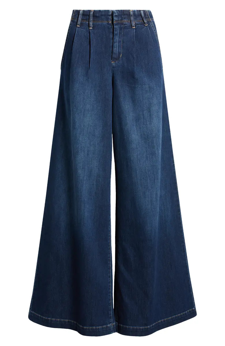 Pleated High Waist Super Wide Leg Jeans | Nordstrom