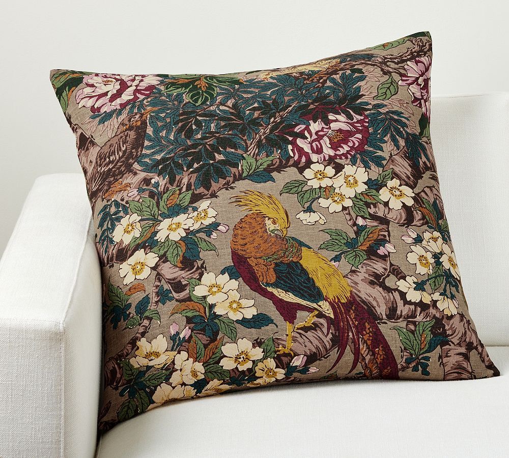 Amara Floral Bird Pillow | Pottery Barn (US)