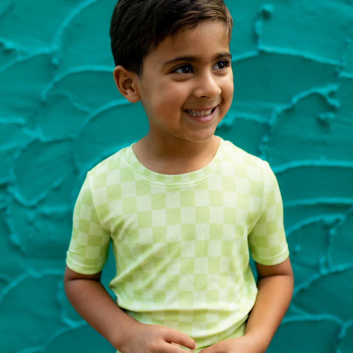 Butter Yellow Ribbed Two Piece Kids Bamboo Pajama Set | Staykation | Staykation